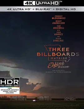 三块广告牌 4K Three Billboards Outside Ebbing, Missouri (2017) / 意外(台)/广告牌杀人事件(港) 2160p.BluRay.REMUX.HEVC.DTS-HD.MA